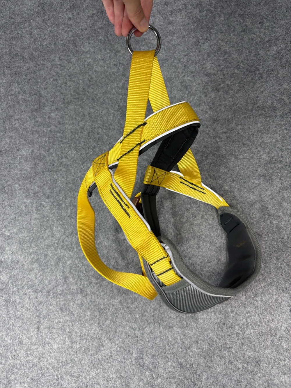 Blueberry Pet Medium Yellow Gray Padded Adjustable Dog Harness